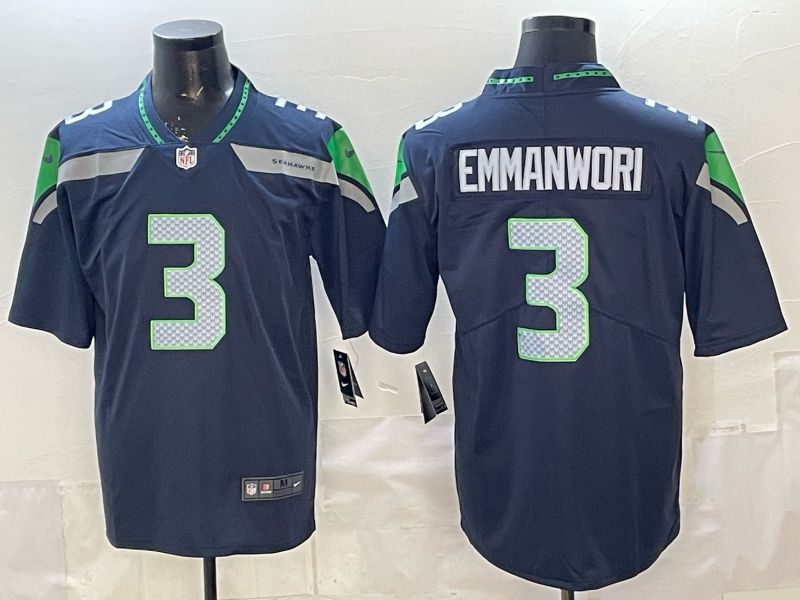 Men 2026 Seattle Seahawks #3 Emmanwori Blue Nike Limited NFL Jersey 03->houston astros->MLB Jersey